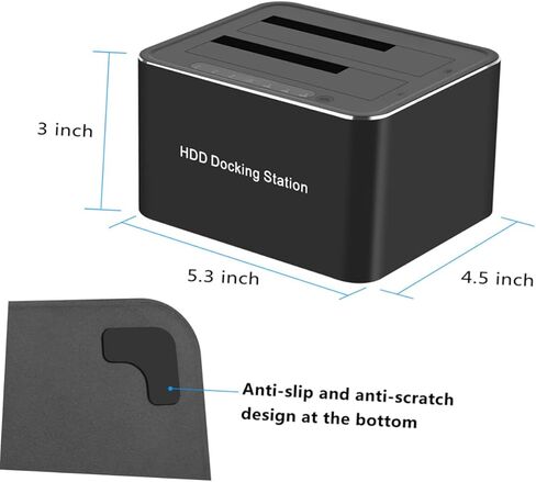 قاعدة القرص الصلب jojofuny قارئ قاعدة تخزين Ssd خارجي لا يتطلب سائق، يدعم وظيفة استنساخ USB، قابس أمريكي in Kuwait