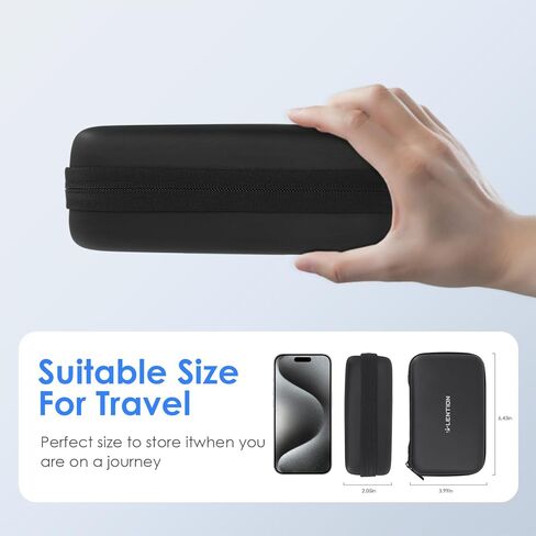 LENTION Travel Cable Organizer, EVA Waterproof Charger Organizer Electronics Tech Pouches for Organization, Cord Storage, Power Bank, SD Card, Phone Charger, Earphone, Hard Drive, Mouse in Saudi Arabia