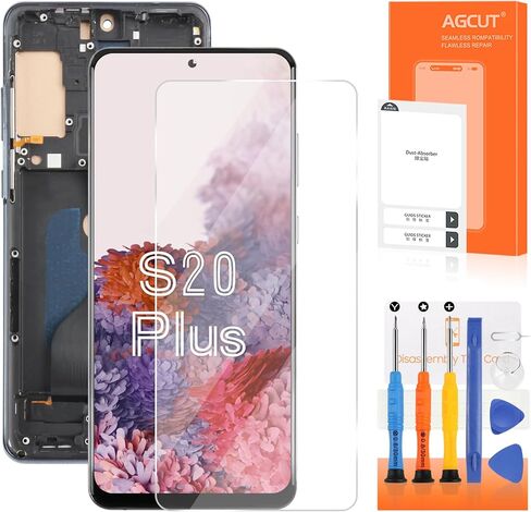 INCELL لهاتف Samsung Galaxy S20 Plus استبدال شاشة Samsung S20 Plus 5G LCD G985F G986F/DS G986U G986W شاشة رقمية LCD تعمل باللمس باللون الأسود مع إطار + أزرار مستوى الصوت in Kuwait