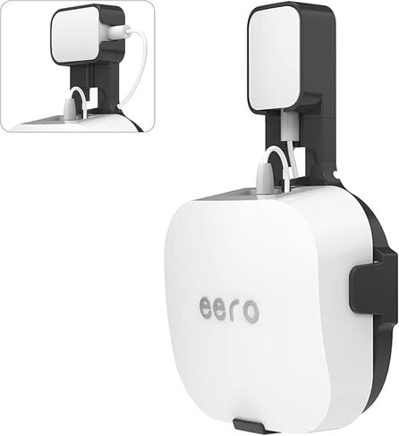 for Amazon eero Pro 6E & Pro 6 mesh Wi-Fi 6 Router Wall Mount Bracket Two Types of Install with Cable Storage and Space Saving Fits The eero Pro 6 / eero Pro 6e mesh WiFi Router Holder (White 2-Pack) in Saudi Arabia