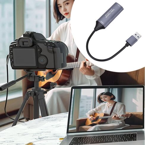 Pomya 4K 60Hz Video Card, HD Multimedia USB 3.0 Sound Video Recorder with Ultra Low Latency Technology, for PC Streaming Game Recording Live Broadcasting in Kuwait