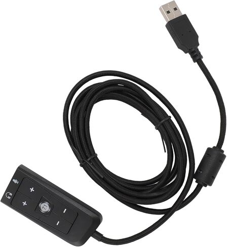 محول بطاقة صوت USB إلى 3.5 ملم مع صوت محيطي افتراضي لـ Cloud II، والتحكم في مستوى الصوت ومؤشر LED للكمبيوتر الشخصي، in Kuwait
