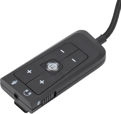 محول بطاقة صوت USB إلى 3.5 ملم مع صوت محيطي افتراضي لـ Cloud II، والتحكم في مستوى الصوت ومؤشر LED للكمبيوتر الشخصي، in Kuwait