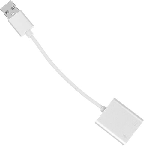 محول بطاقة صوت خارجي USB مع ميكروفون للكمبيوتر الشخصي ومقبس سماعة الرأس، ومحول صوت ستيريو لشاشة الألعاب والكمبيوتر، وواجهة صوت فضية للبث عبر الإنترنت وKtv in Kuwait