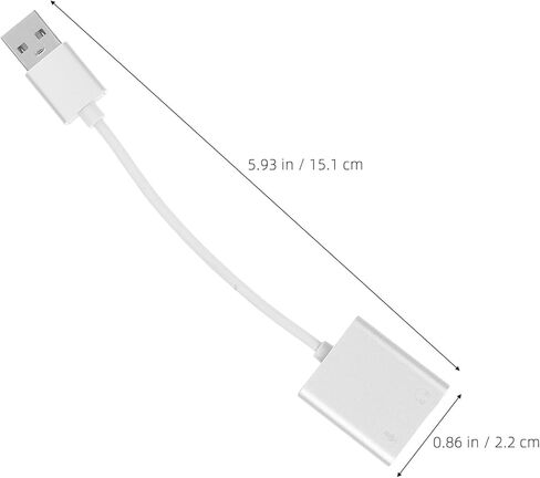محول بطاقة صوت خارجي USB مع ميكروفون للكمبيوتر الشخصي ومقبس سماعة الرأس، ومحول صوت ستيريو لشاشة الألعاب والكمبيوتر، وواجهة صوت فضية للبث عبر الإنترنت وKtv in Kuwait