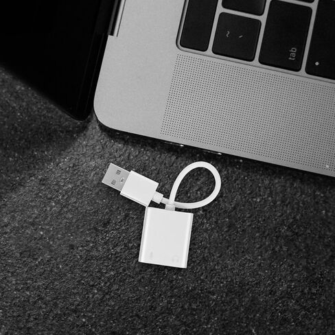 محول بطاقة صوت خارجي USB مع ميكروفون للكمبيوتر الشخصي ومقبس سماعة الرأس، ومحول صوت ستيريو لشاشة الألعاب والكمبيوتر، وواجهة صوت فضية للبث عبر الإنترنت وKtv in Kuwait