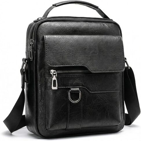 حقيبة كروس من الجلد للرجال ، حقيبة جلدية غير رسمية للرجال ، أعمال مكاتب حقيبة Crossbody ، سحاب حقيبة اليد in Saudi Arabia