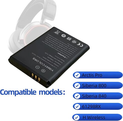 2 حزمة بطارية Arctis Pro 160240، لسماعات Steelseries Arctis Pro Wireless Siberia 800 840 61298RX H سماعة ألعاب لاسلكية قابلة لإعادة الشحن in Kuwait