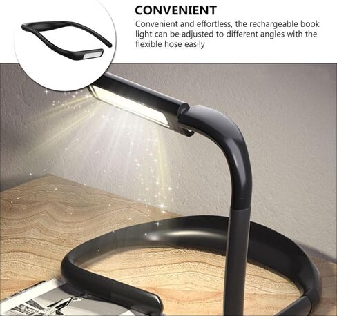 Rechargeable LED Reading Light Flexible Arm 3-Level Adjustable Light Settings Night Reading in Bed in Saudi Arabia