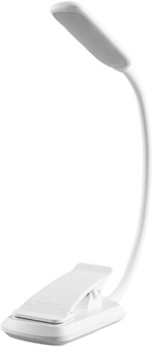 مصباح قراءة Ciieeo USB قابل لإعادة الشحن LED للعناية بالعين مع مشبك، أبيض 88 × 40 × 220 مم، ضوء دراسة ليلي محمول لغرفة النوم واستخدام النوم in Kuwait