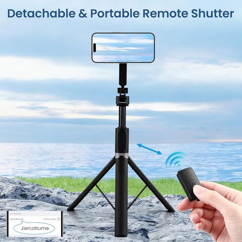 Magnetic Phone Tripod for iPhone MagSafe, 67" Selfie Stick for iPhone with Remote, Portable Travel Tripods Stand for Vlogging/Recording/Content Creation, Selfie Stick with Metal Ring for Android in Saudi Arabia