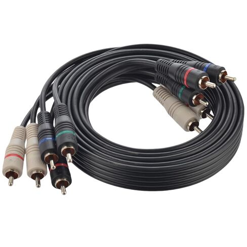 5 RCA Cables 6 feet Component Cable RCA Splitter Audio Video Cable YPbPr RGB AV Cable 1080i Male/Male for DVD STB TV Box HDTV - 1.8m in Saudi Arabia