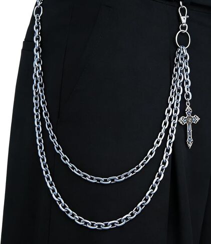 سلسلة مفاتيح من طبقة السراويل، ملحقات ملابس الخصر متعددة الاستخدامات للجينز وديكور نمط الشارع للرجال والنساء in Kuwait