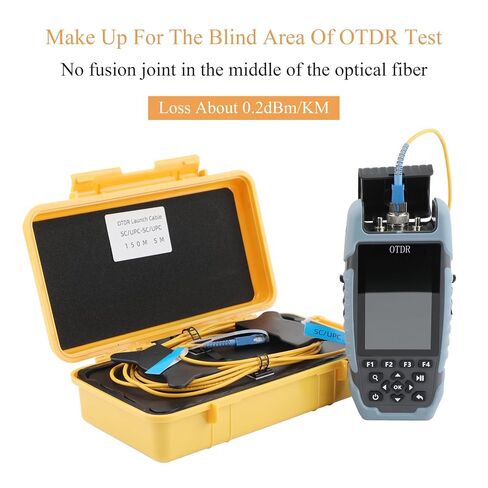 Fiber Optic OTDR Launch Cable Box FTTH Test Tool Dead Zone Eliminator - Single Mode 9/125 (SC/APC-LC/APC, 1000m) in Kuwait