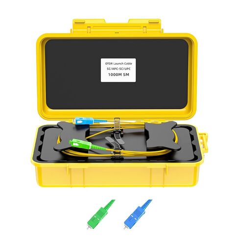 Fiber Optic OTDR Launch Cable Box FTTH Test Tool Dead Zone Eliminator - Single Mode 9/125 (SC/APC-LC/APC, 1000m) in Kuwait