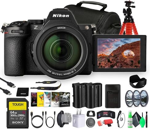 Nikon Z5 II Mirrorless Camera with 24-200mm f/4-6.3 VR Lens (1688) | Full-Frame 24.5MPs + 64GB Card + EN-EL15C Battery + Photo Software + Lens Kit + HDMI/Micro Cable + Flexible Tripod + More in Saudi Arabia