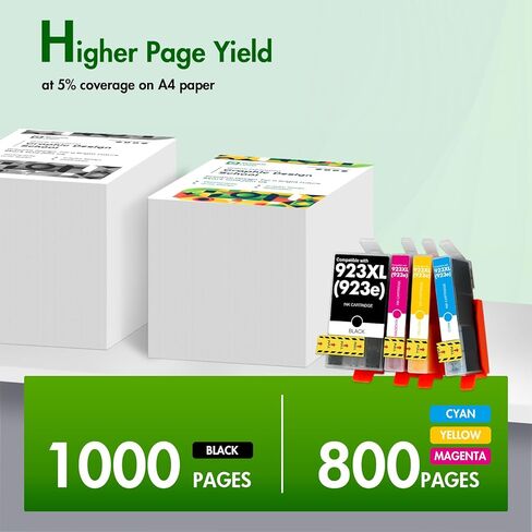 حزمة كومبو لخراطيش الحبر 923 923XL 8130e مع شريحة: استبدال خراطيش الحبر HP 923e 923XL 923 لطابعة HP OfficeJet Pro 8130e 8135e 8139e 8138e 8122e 8120 8124e 8125e 8130 8132e 8134هـ in Kuwait