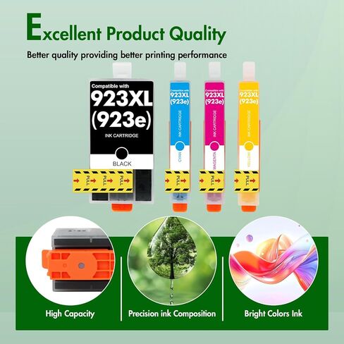 حزمة كومبو لخراطيش الحبر 923 923XL 8130e مع شريحة: استبدال خراطيش الحبر HP 923e 923XL 923 لطابعة HP OfficeJet Pro 8130e 8135e 8139e 8138e 8122e 8120 8124e 8125e 8130 8132e 8134هـ in Kuwait