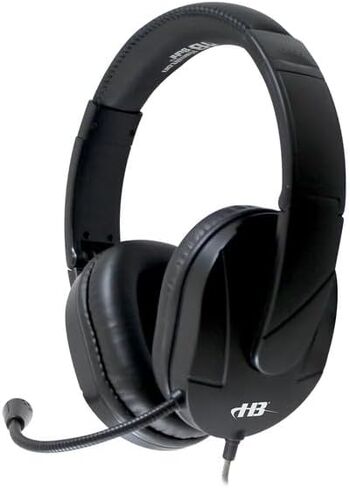 HamiltonBuhl MACH‑2 Deluxe USB Headset 40‑Pack – Noise‑Canceling Boom Microphone, Leatherette Ear Cushions, Chew‑Resistant Dura‑Cord, In‑Line Volume Control, USB‑A Plug for Classroom Use in Saudi Arabia