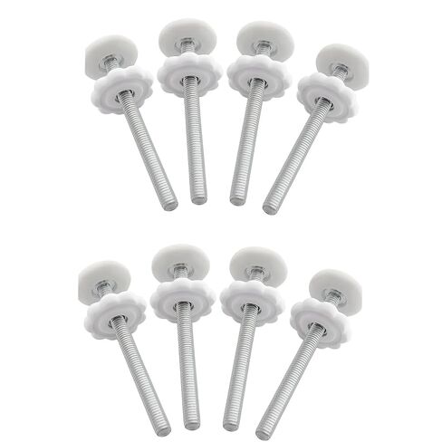 8 Pack Universal Baby Gate Replacement Bolts - Extra Long Wall Mounting Screws and Rods Adapter，White(M8, 8mm) in Kuwait