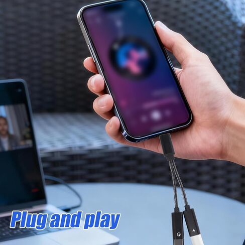 موزع USB C 2 في 1، محول سماعة رأس وشاحن مزدوج من النوع C مع شحن سريع PD 60 وات لأجهزة iPhone 16 15 Pro Max وSamsung Galaxy S25 S24 Ultra وiPad وMacBook والمزيد من أجهزة USB-C in Kuwait