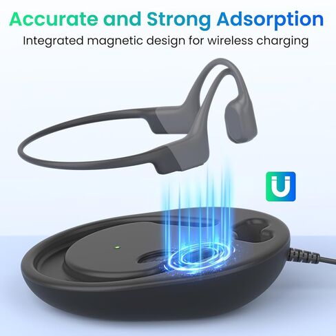 حامل شاحن متوافق مع كابل شحن Shokz، كابل شحن مغناطيسي USB بطول 3.93 قدم، سلك شاحن لاسلكي لسماعات Shokz OpenRun Pro، OpenRun، OpenRun Mini، OpenRun Pro Mini in Kuwait