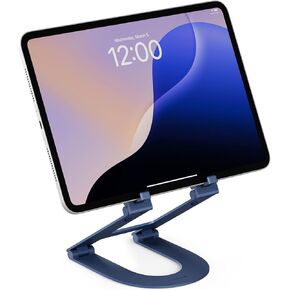 Twelve South Curve Mini - Foldable, Adjustable Tablet Stand for Desk - Premium Aluminum iPad/Tablet Holder with Multi-Angle Hinge, Anti-Slip Pads - Ideal for Home, Office, Travel Use, Slate in Saudi Arabia