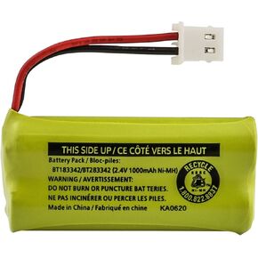 Kastar 2-Pack BT183342 / BT283342 استبدال البطارية لـ AT&T CL80100 CL80101 CL80111 CL80112 CL80114 CL81101 CL81201 CL81211 CL81301 CL82100 CL82101 CL82200 CL82201 CL82250 CL82251 CL82300 CL83507 in Kuwait