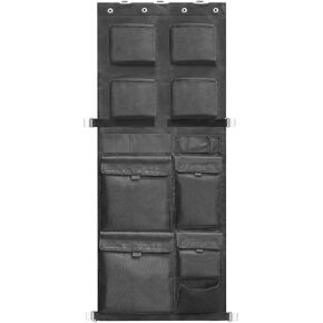 منظم باب آمن للأسلحة، تخزين ملحقات آمنة للأسلحة مع حافظة مسدس، حامل ذخيرة، جيوب متعددة وأكياس ماج، عرض قابل للتعديل يناسب لوحة الباب (460 أمبير) in Kuwait