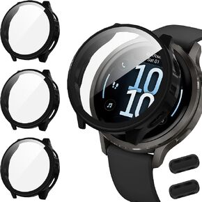Suoman for Garmin Venu 4 45mm Screen Protector Case,HD Tempered Glass Screen Protector, Hard PC Glossy Protective Cover for Garmin Venu 4 Smartwatch (Clear 45mm) in Saudi Arabia