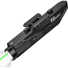 مصباح يدوي بندقية EZshoot 1600 لومن، مجموعة ليزر AR Light للبندقية، ضوء بندقية LED من الألومنيوم المؤكسد متوافق مع M-Rail وPicatinny، مصباح سلاح منخفض المستوى قابل لإعادة الشحن عبر USB in Kuwait