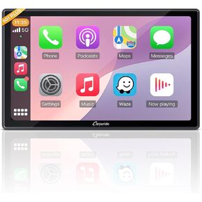 CARPURIDE 9 بوصة W901 Plus، نظام CarPlay اللاسلكي & Android Auto & Android 12.0، شاشة تشغيل السيارة عبر الإنترنت وغير متصل GPS للسيارة، G00GLE Play، Netflix، Mirror Link، صوت بلوتوث in Kuwait