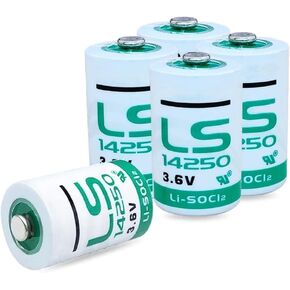 (5 عبوات) بطارية ليثيوم 3.6 فولت 1200 مللي أمبير LS14250 1/2AA بديلة لـ LS14250 LS14250BA LS3 LS3BA ER14250 TL-5101 TL-5151 عداد كهرباء غاز المياه in Kuwait