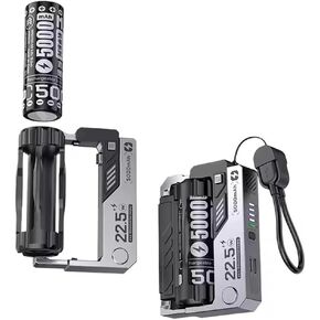 شاحن بطارية 21700 شاحن بطارية وظيفة بنك الطاقة 3A شاحن سريع للبطاريات القابلة لإعادة الشحن ليثيوم أيون 21700 (باستثناء البطارية) in Kuwait