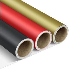Vispad Dark Gold Gold Wrapp Paper 17 Inges × 32.8 قدمًا ، ورقًا غير لامع اللون ، مثالي لحفل الزفاف ، عيد ميلاد ، عيد الميلاد ، عيد الحب ، دش الطفل in Kuwait