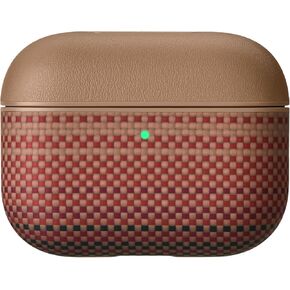 PITAKA Case for AirPods Pro 3, Slim Protective AirPods Pro 3 Case, Compatible with MagSafe, Leather & Aramid Fiber Woven, Black/Grey in Kuwait