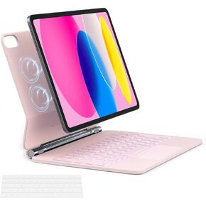 Keyboard Case for iPad 11th (A16, 2025)/ iPad 10th Generation 2022, Magic Keyboard with Floating Cantilever Stand, Multi-Touch Trackpad, 7-Color Backlight, White in Saudi Arabia