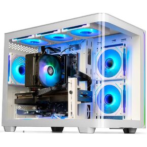 LXZ Gaming PC Desktop - Ryzen 7 9700X, Radeon RX 9060 XT 16GB, 32GB DDR5 RAM, 2TB NVMe 4.0 SSD, 850W PSU - Tower PC Ready for 1440p & 4K 8K Gaming, VR, and Streaming (Black) in Kuwait