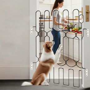 Metal Telescopic gate, 35.4 inches Wide and 31 inches high, is a Safe pet gate Suitable for Front Doors, RVs, doorways, etc., and is Easy to Install. in Kuwait