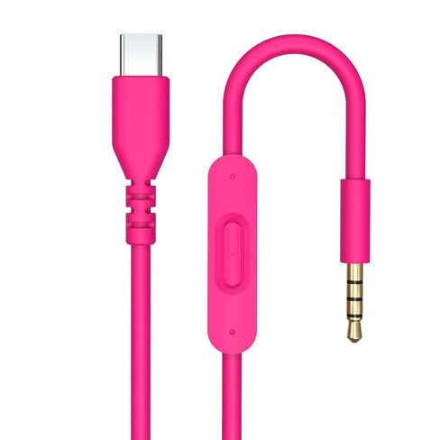 كابل صوت USB C Solo 4، سلك صوت بديل Solo 3 مع تحكم ميكروفون مدمج متوافق مع سماعات Beats Studio Solo Pro Detox Mixr Executive Pill لأجهزة iPhone 17/16 USB-C (أسود وأحمر) in Kuwait