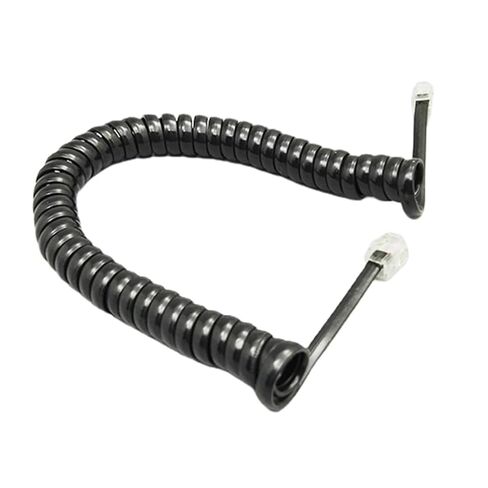 Four-core Telephone Handset Cable Cord Modular Coiled Telephone Handset Cord Black/Red White Curly 1.85m/pc in Saudi Arabia