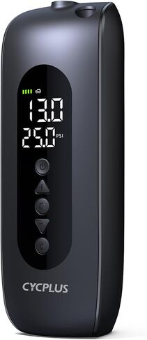 CYCPLUS Tire Inflator Portable Air Compressor - 150PSI Cordless Air Pump with Digital Tire Pressure Gauge, Accurate LCD Display & LED Light, DC/AC 2-in-1 for Car/Motorcycle/E-Bike/Ball(2025 Version) in Saudi Arabia