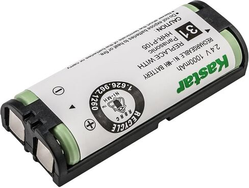 استبدال بطارية Kastar 6 عبوات HHR-P105 لباناسونيك HHR-P105 HHRP105 النوع 31، باناسونيك KX-TGA241 KXTGA241 KX-TGA570 KXTGA570 KX-TGA670 KXTGA670 KX246 KX5766 KX-FG2451 KX-TG670 KX-TG2424 هانسيت in Kuwait