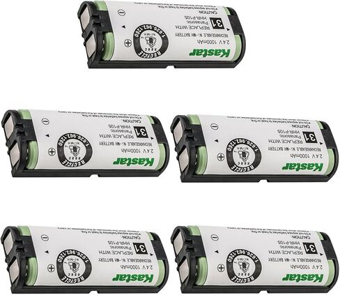 Kastar 6-Pack HHR-P105 Battery Replacement for Panasonic HHR-P105 HHRP105 Type 31, Panasonic KX-TGA241 KXTGA241 KX-TGA570 KXTGA570 KX-TGA670 KXTGA670 KX246 KX5766 KX-FG2451 KX-TG670 KX-TG2424 Hanset in Kuwait