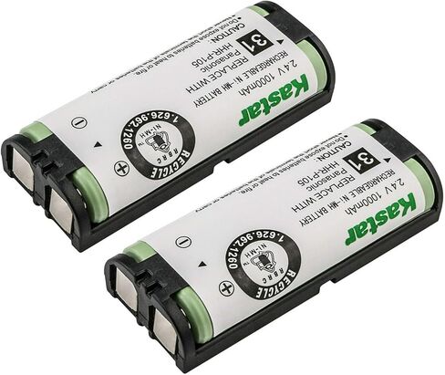 Kastar 6-Pack HHR-P105 Battery Replacement for Panasonic HHR-P105 HHRP105 Type 31, Panasonic KX-TGA241 KXTGA241 KX-TGA570 KXTGA570 KX-TGA670 KXTGA670 KX246 KX5766 KX-FG2451 KX-TG670 KX-TG2424 Hanset in Kuwait