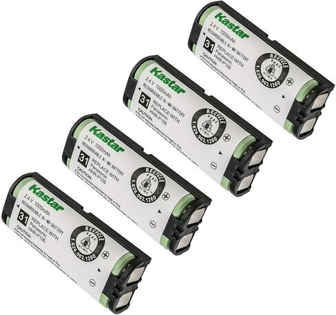 Kastar 6-Pack HHR-P105 Battery Replacement for Panasonic HHR-P105 HHRP105 Type 31, Panasonic KX-TGA241 KXTGA241 KX-TGA570 KXTGA570 KX-TGA670 KXTGA670 KX246 KX5766 KX-FG2451 KX-TG670 KX-TG2424 Hanset in Kuwait