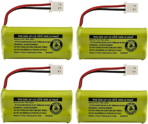 Kastar 2-Pack BT183342 / BT283342 استبدال البطارية لـ AT&T CL80100 CL80101 CL80111 CL80112 CL80114 CL81101 CL81201 CL81211 CL81301 CL82100 CL82101 CL82200 CL82201 CL82250 CL82251 CL82300 CL83507 in Saudi Arabia