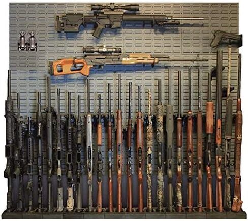 SecureIt Gun Storage Stock Base: Interlocking Base Holds 2 Rifles, Buttstock Holder for Your Gun Safe. This Modular Display Mount is Built to Last and Easy Use in Saudi Arabia