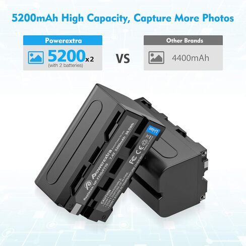 4 قطع بديلة من بطاريات سوني NP-F750 وشاحن 4 قنوات لبطارية سوني NP-F730، NP-F750، NP-F760، NP-F770 in Kuwait