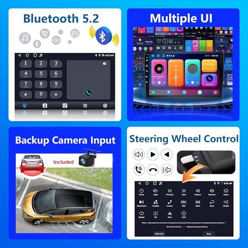 Plug and Play 4G+64G Android 15 Car Stereo for Ford F150 2009-2014, Wireless Carplay Android Auto 9 inch QLED 1280 * 800 Touchscreen Car Radio Replacement with GPS Bluetooth WiFi Backup Camera in Kuwait